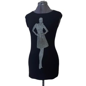 2/$25 Tristan Sleeveless Black Fashion Lady Print Top Size XS